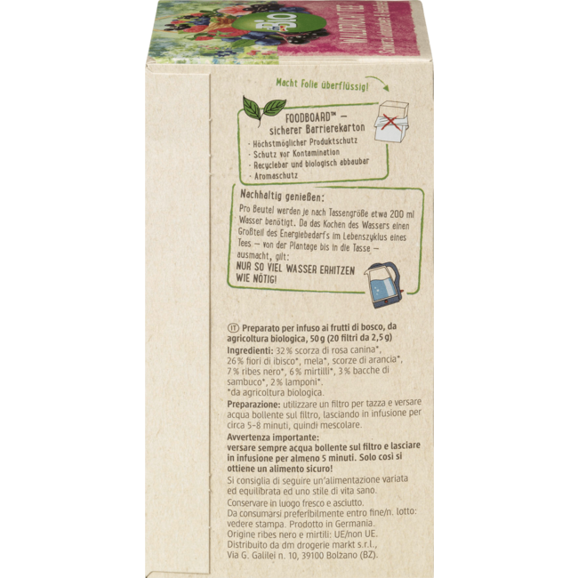 dmBio Fruitthee Bosfruit (20 Zakjes) 50 g