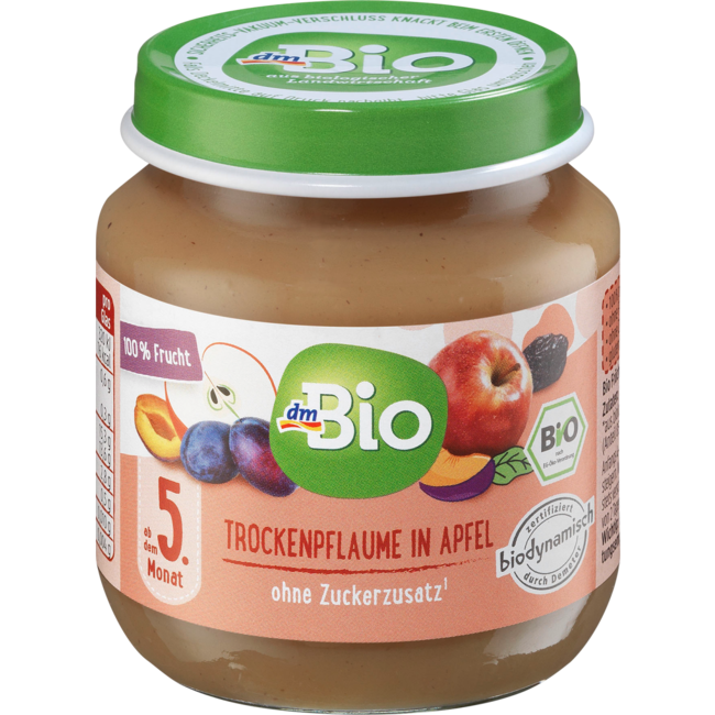 dmBio Vruchten Gedroogde Pruim In Appel Vanaf 5 Maanden125 g