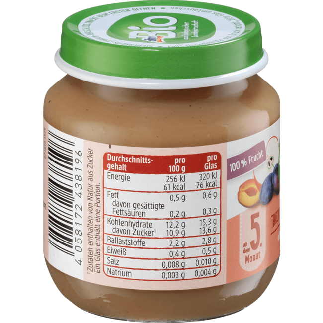 dmBio Vruchten Gedroogde Pruim In Appel Vanaf 5 Maanden125 g