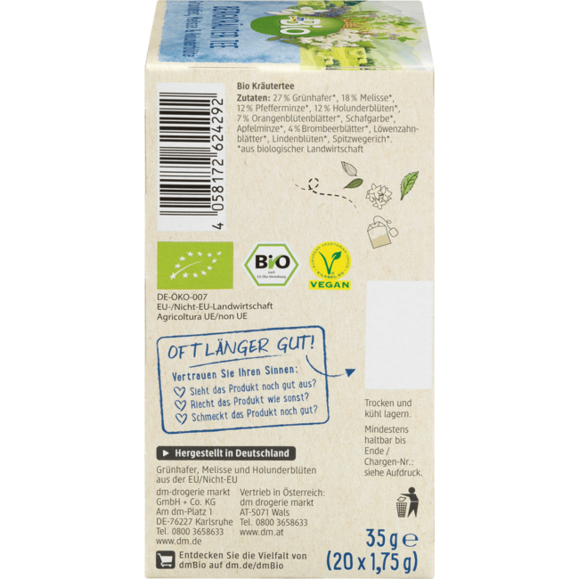 dmBio Bergkruidenthee (20 Zakjes) 35 g