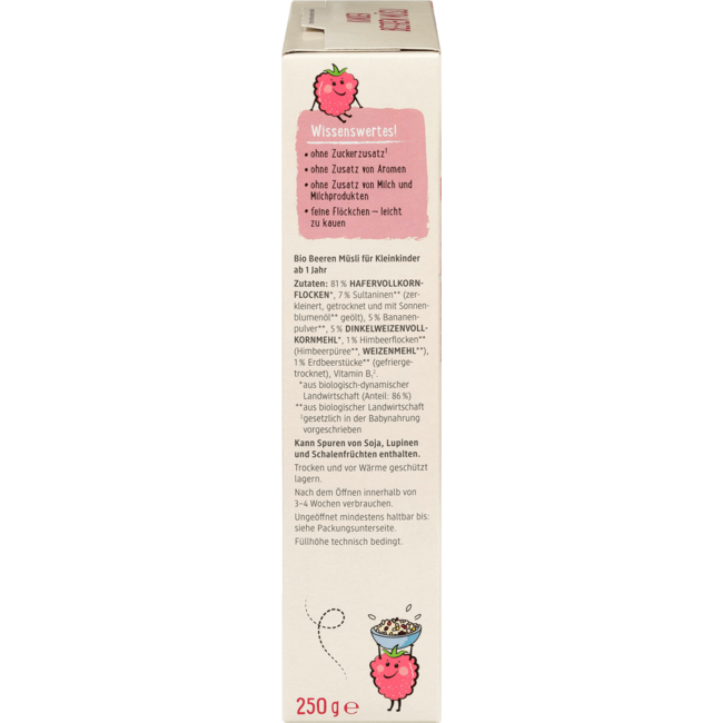 dmBio Kindermuesli Bessen Vanaf 1 Jaar 250 g