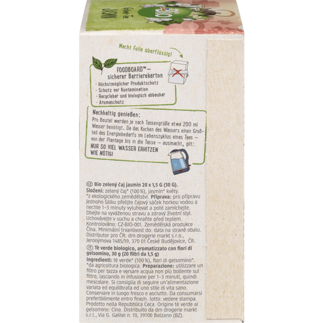 dmBio Groene Thee Jasmijn (20 Zakjes) 30 g