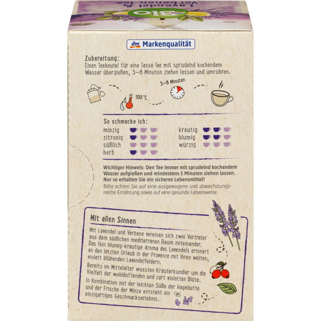 dmBio Kruidenthee Lavendel Verbena (20 Zakjes) 40 g