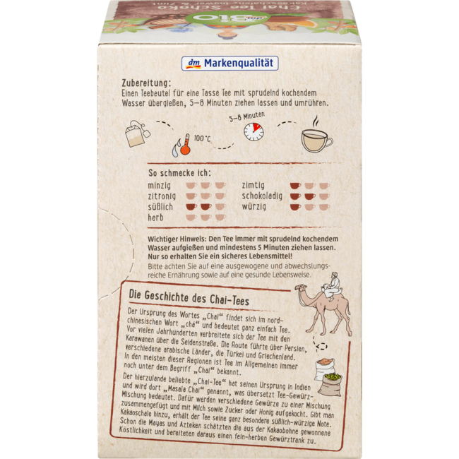 dmBio Kruidenthee Chai Thee Chocolade (20 Zakjes) 40 g
