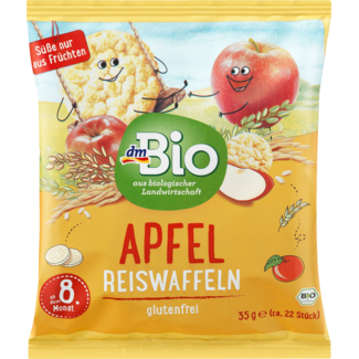 Dmbio dmBio Babysnack Rijstwafels Appel V.a. 8 Maanden