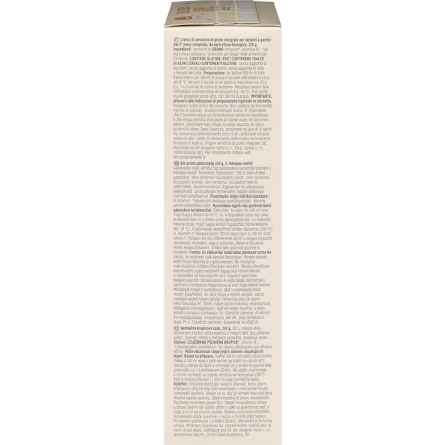 dmBio Griesmeel Granenpap Vanaf 5 Maanden 250 g