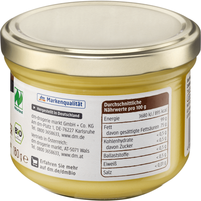 dmBio Ghee Geklaarde Boter 180 g