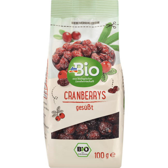 dmBio Gedroogde Cranberry 's Gezoet 100 g