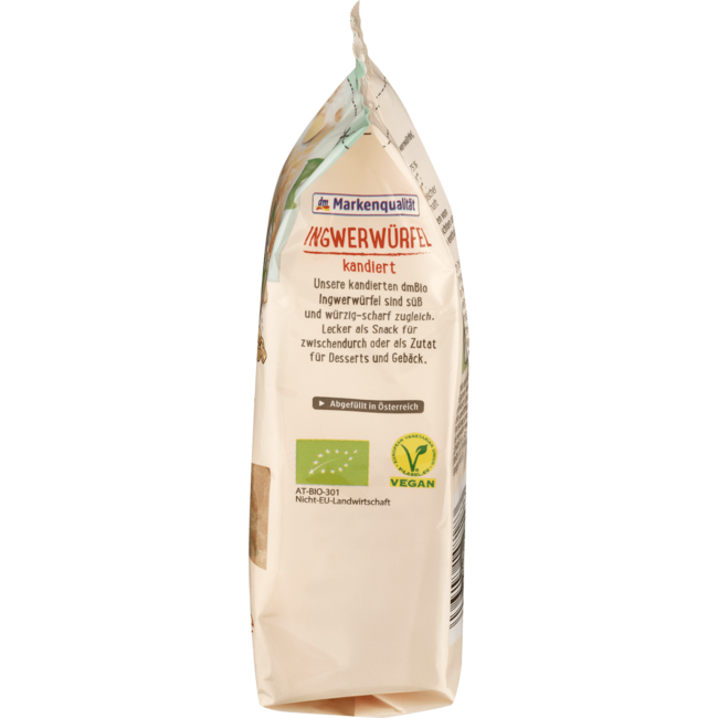 dmBio Gekonfijte Gemberblokjes 100 g