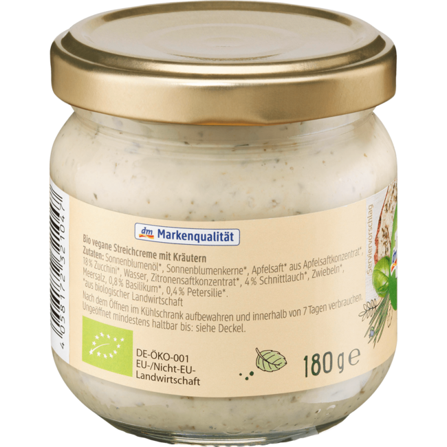 dmBio Vegan Tuinkruidenspread 180 g