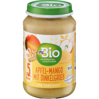 Dmbio dmBio Fruit & Granen Appel-Mango Met Speltgriesmeel V.a. 5 Maanden