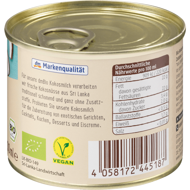 dmBio Kokosmelk 200 ml