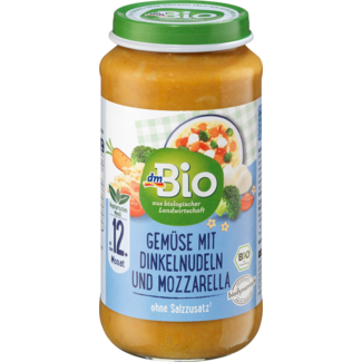 Dmbio dmBio Menu Groenten Met Speltpasta En Mozzarella V.a. 12 Maanden