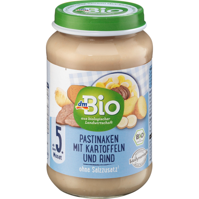 dmBio Menu Pastinaak Met Aardappelen & Rund Vanaf 5 Maanden 190 g