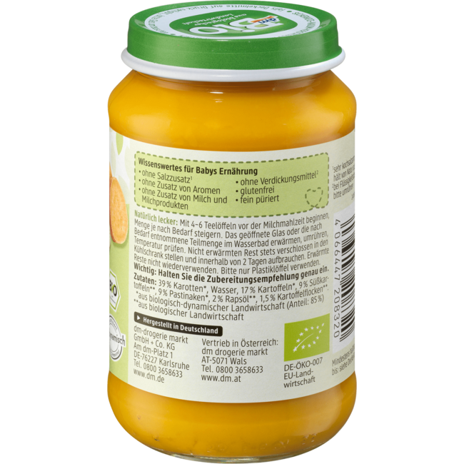 dmBio Groenten Met Zoete Aardappelen Vanaf 5 Maanden 190 g