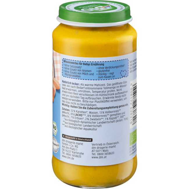 dmBio Menu Groenterijst Met Zalm Vanaf 12 Maanden 250 g