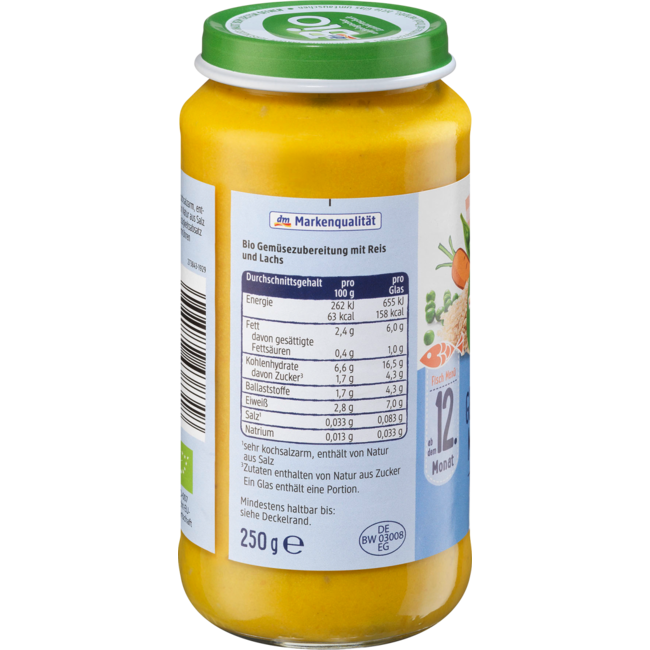 dmBio Menu Groenterijst Met Zalm Vanaf 12 Maanden 250 g