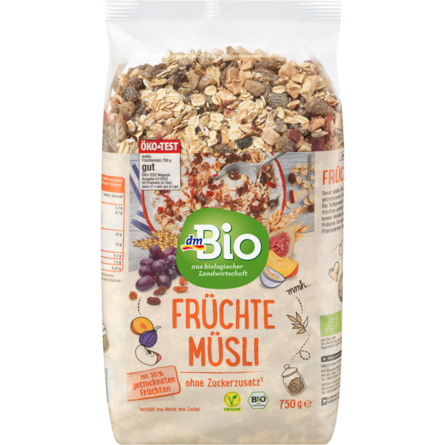 dmBio Fruit Muesli 750 g