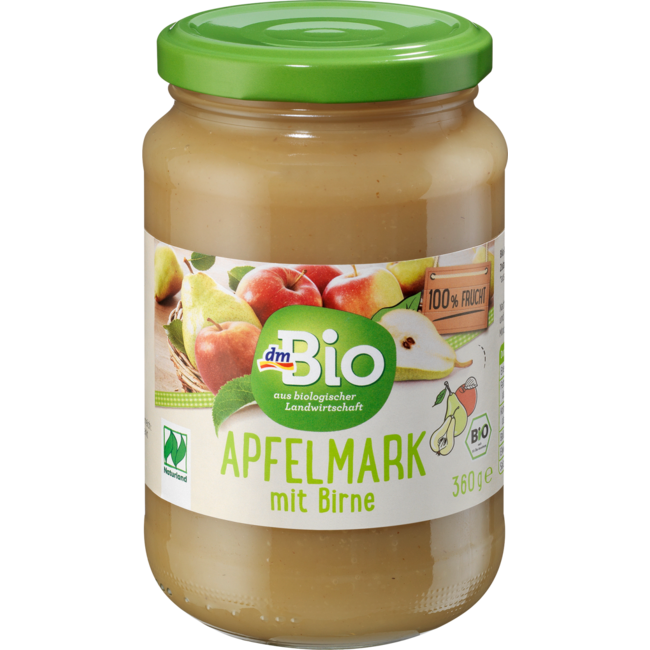 dmBio Appelmoes Met Peer 360 g