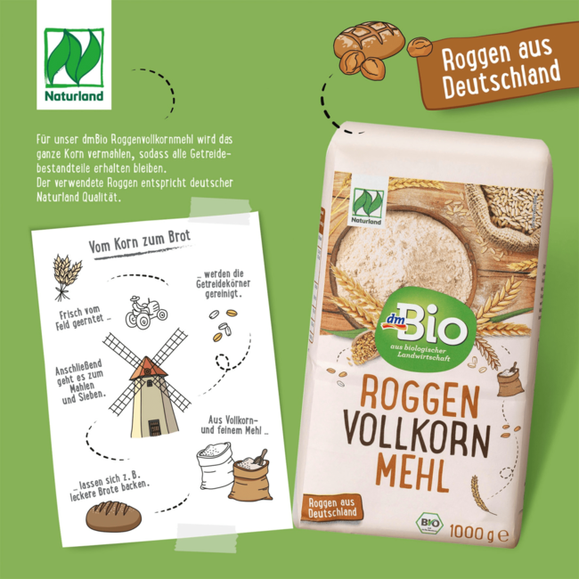 dmBio Roggemeel Volkoren 1000 g