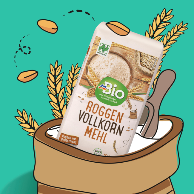 dmBio Roggemeel Volkoren 1000 g