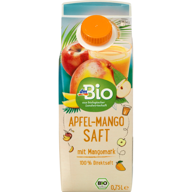 dmBio Direct Sap Appel-Mango Met Mango Pulp 750ml