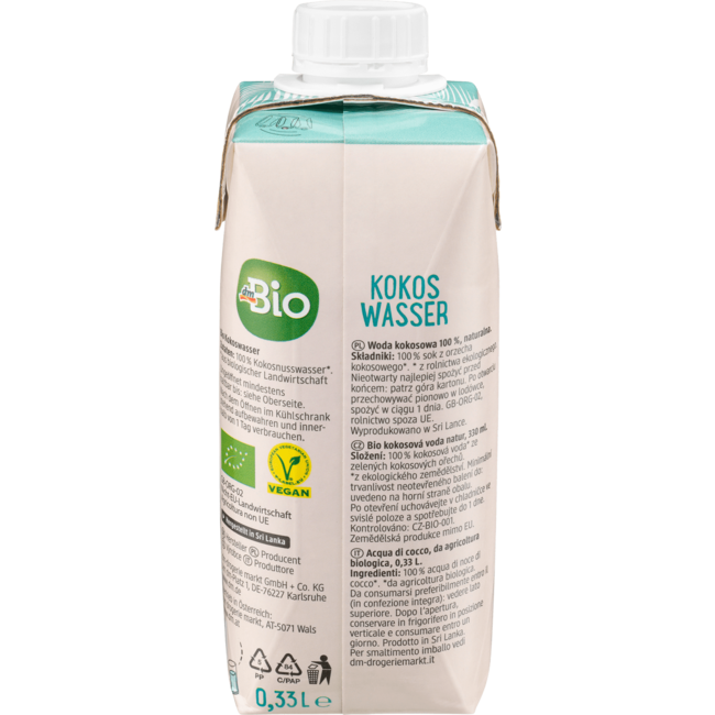 dmBio Kokoswater Naturel 330 ml