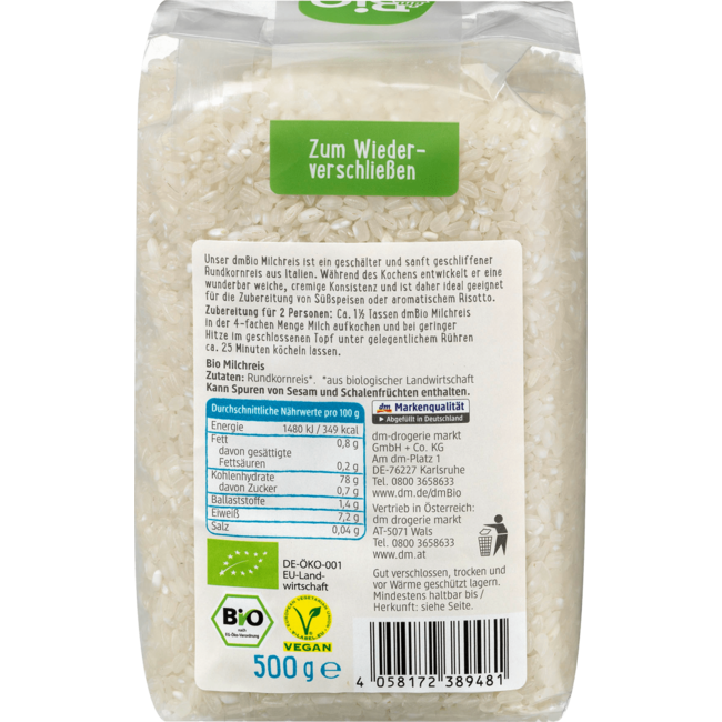 dmBio Melkrijst 500 g