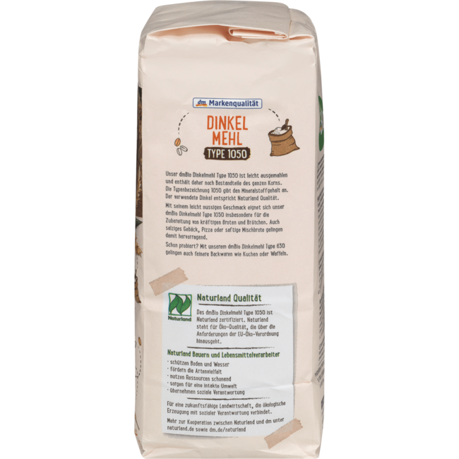 dmBio Speltmeel Type 1050 1000 g