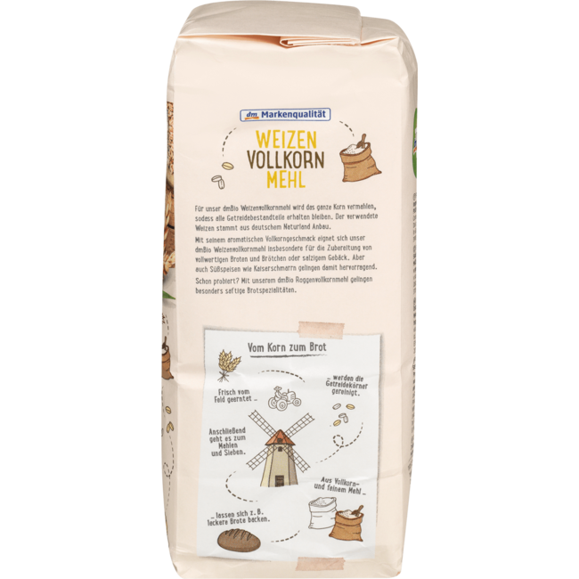 dmBio Tarwemeel Volkoren 1000 g