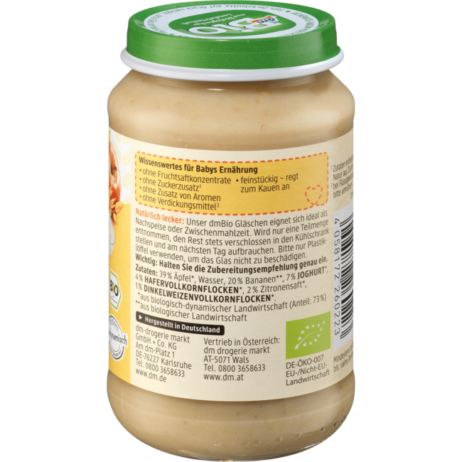 dmBio Fruit & Granen Bircher Muesli Vanaf 8 Maanden 190 g