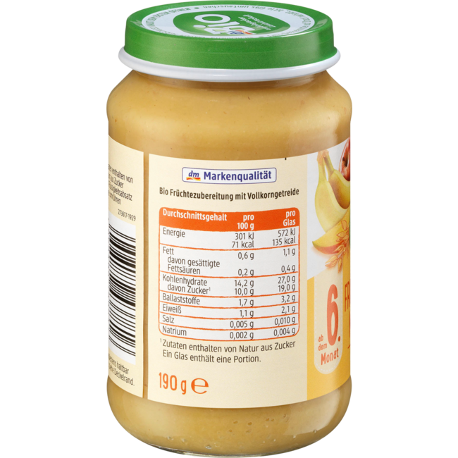 dmBio Fruit & Granen Fruit Allerlei Met Volkoren V.a. 6 Maanden 190 g