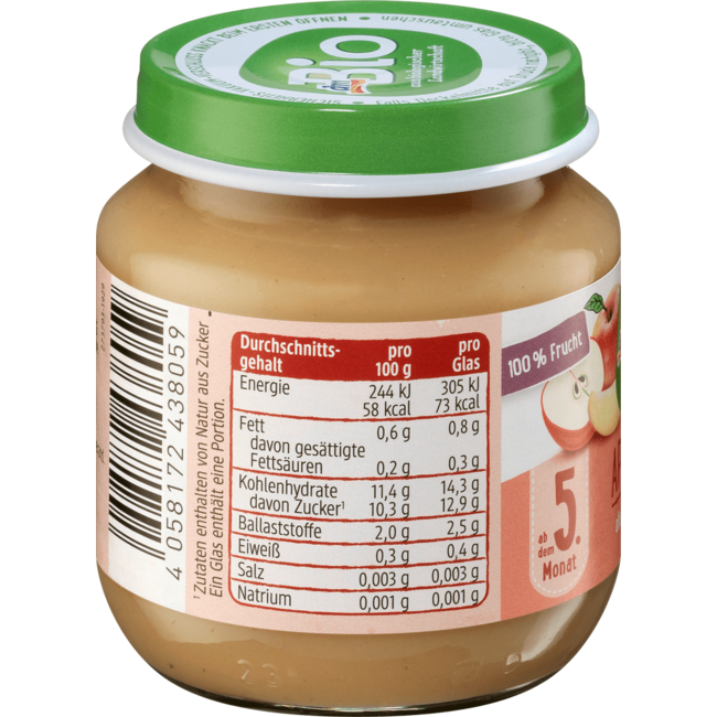 dmBio Vruchten Pure Appel V.a. 5 Maanden 125 g