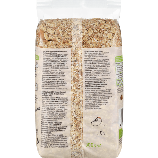 dmBio Bircher Muesli Op Zwitserse Wijze 500 g