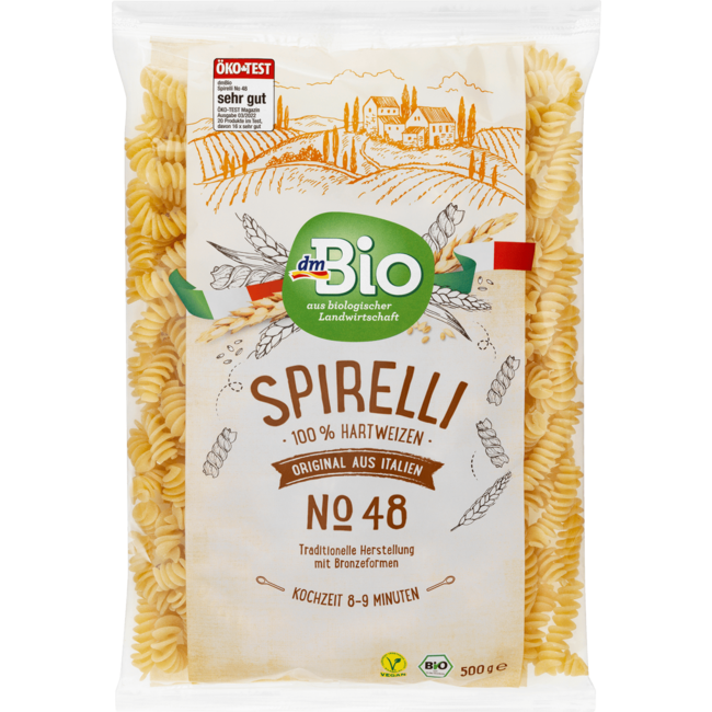 dmBio Durumtarwegriesmeel Pasta Spirelli No.48 500 g