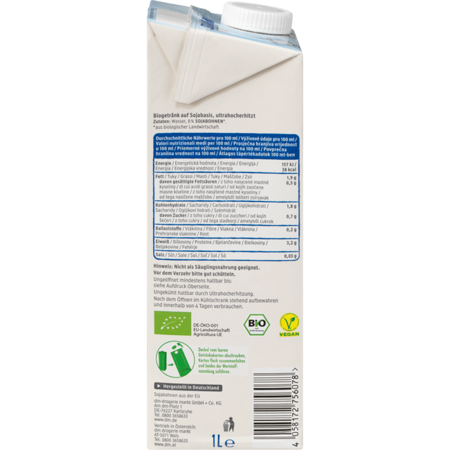 dmBio Sojadrink Naturel 1L