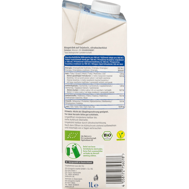 dmBio Sojadrink Naturel 1L