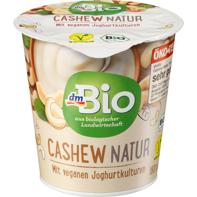 dmBio Cashew Naturel Vegan Yoghurtalternatief 160 g