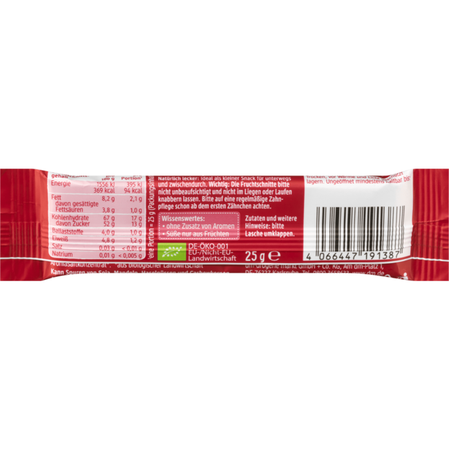 dmBio Fruitreep Banaan Appel Kers Vanaf 1 Jaar 25 g