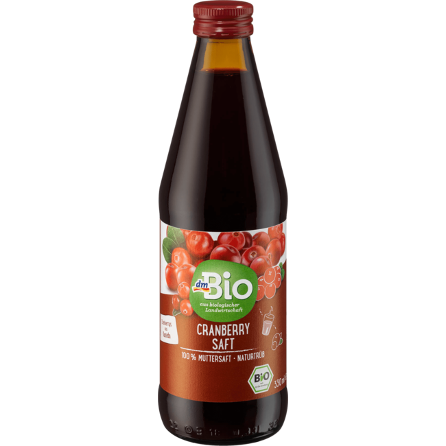 dmBio 100% Moedersap Cranberry Natuurlijk Troebel 330 ml