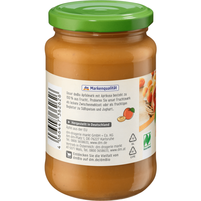 dmBio Appelmoes Met Abrikoos 360 g
