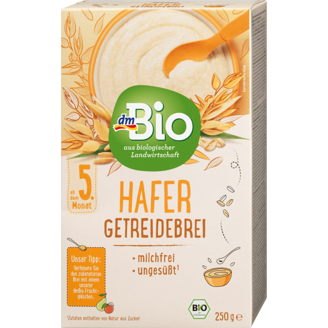 dmBio Haver Graanpap Vanaf 5 Maanden 250 g