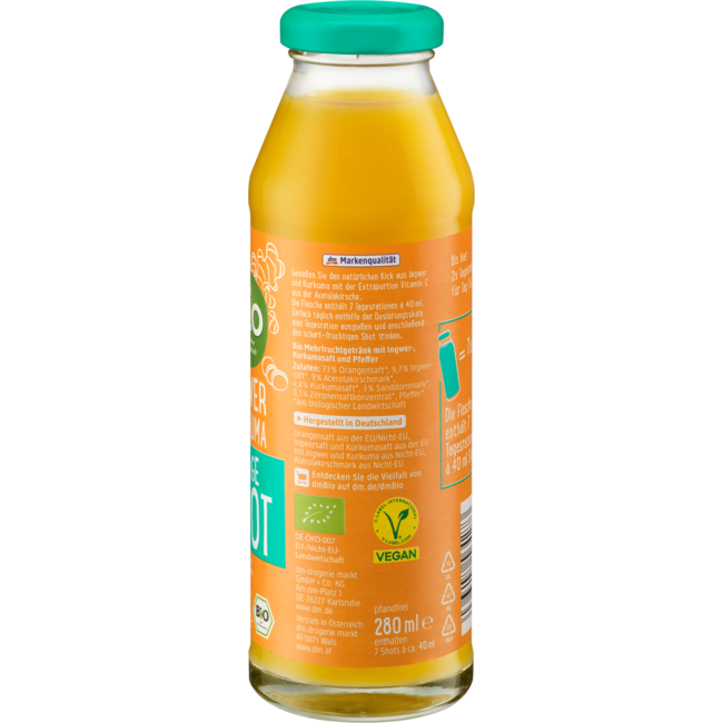 dmBio 7 Dagen Shot Gember Kurkuma 280 ml