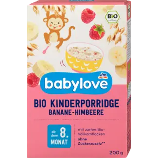 Babylove babylove Porridge Banaan & Framboos Vanaf De 8e Maand