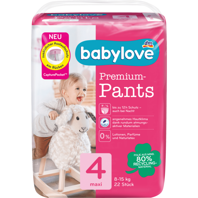 babylove Premium Pants Gr. 4 Maxi (8-15 Kg) 22st