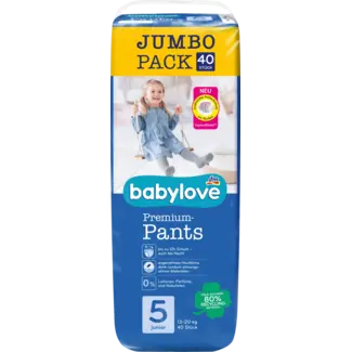 Babylove babylove Premium Pants Gr. 5 Junior (13-20 Kg), Jumbo Pack