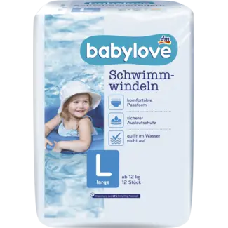Babylove babylove Zwemluiers Maat L (vanaf 12 Kg) 12st