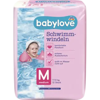 Babylove babylove Zwemluiers Maat M (7-13 Kg) 12st