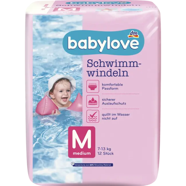 babylove Zwemluiers Maat M (7-13 Kg) 12 St