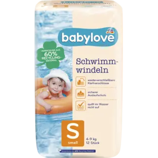 Babylove babylove Zwemluiers Gr. S (4-9 Kg) 12st